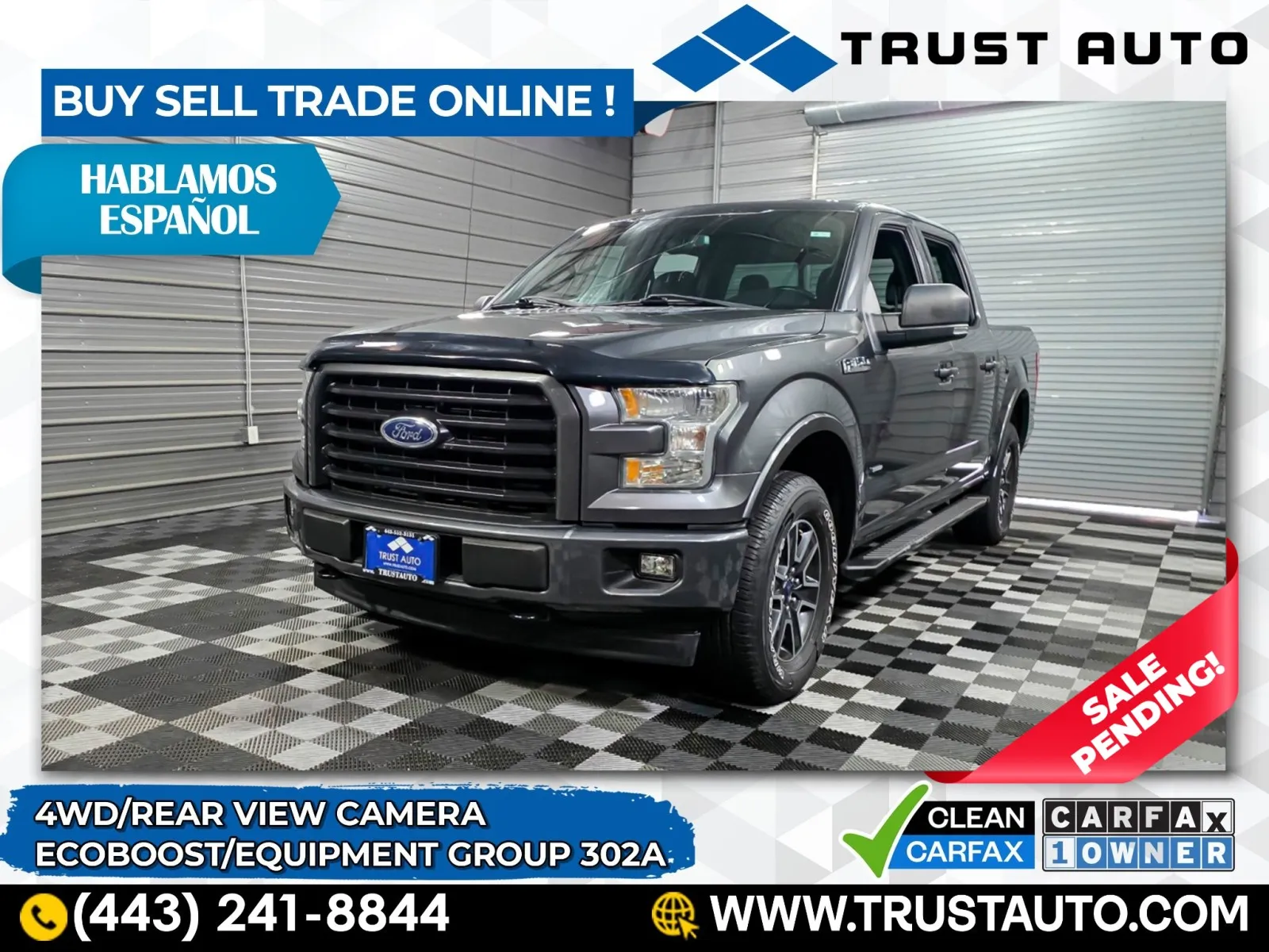 2017 Ford F-150 XLT 4WD SuperCrew EcoBoost Pickup Truck for sale in Sykesville, MD