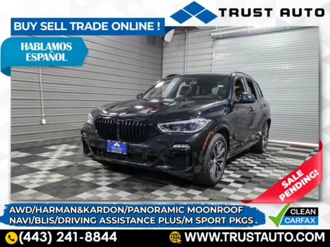 Black 2019 BMW X5 xDrive50i AWD Luxury SUV w/M Sport Pkg for sale in Sykesville, MD