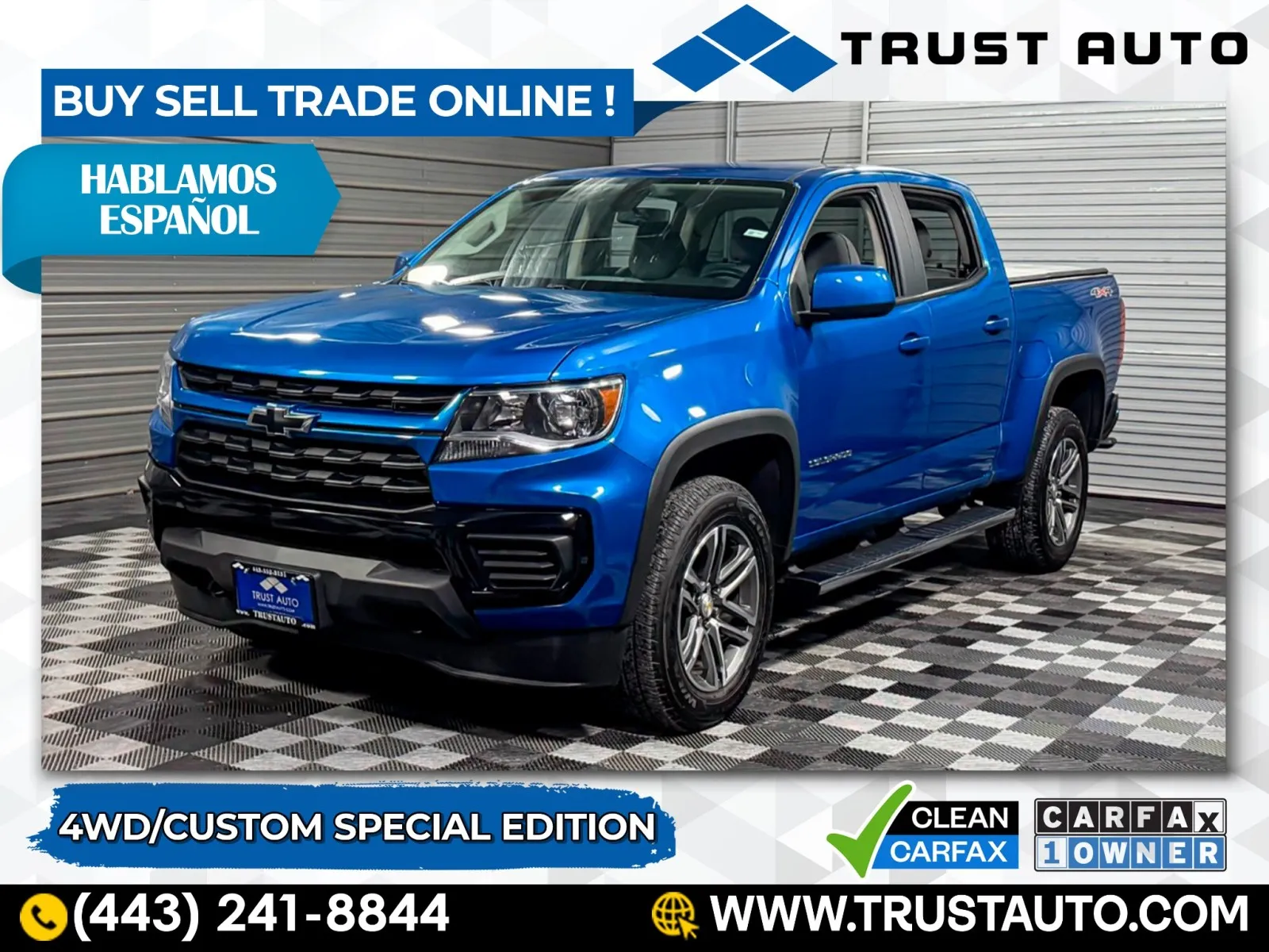 2022 Chevrolet Colorado WT 4WD Crew Cab Pickup Truck w/Custom Special Edition for sale in Sykesville, MD