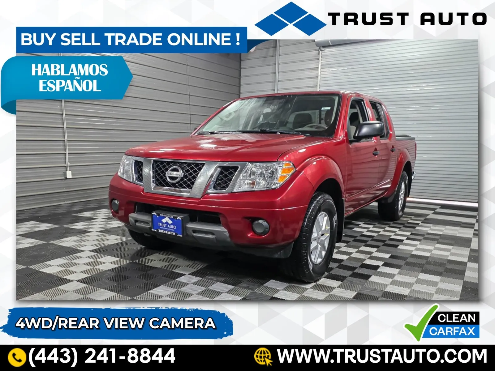 2019 Nissan Frontier SV 4WD Crew Cab Pickup Truck