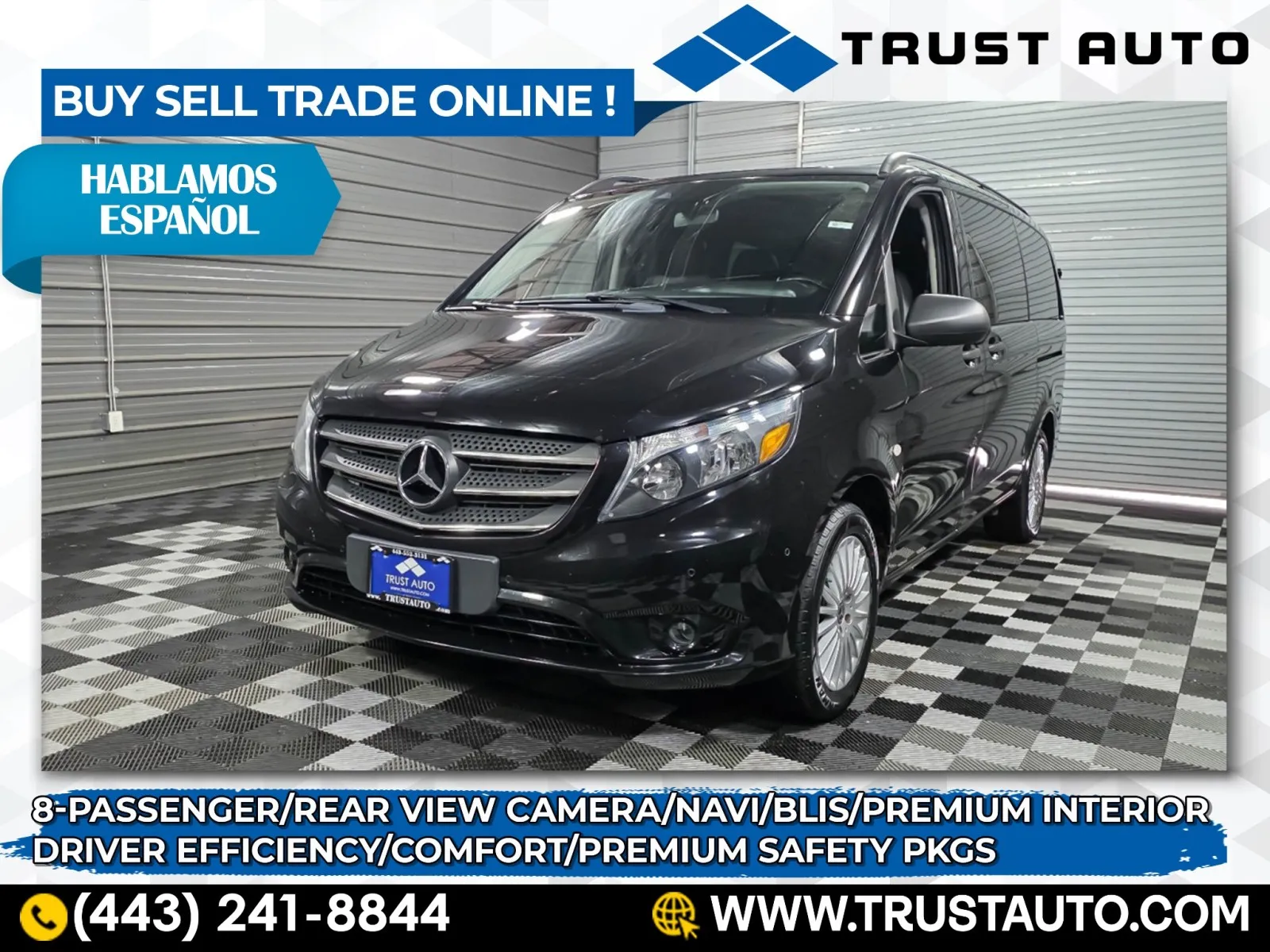 2019 Mercedes-Benz Metris 8-Passenger 126''WB Minivan/Van w/Premium Safety Pkg