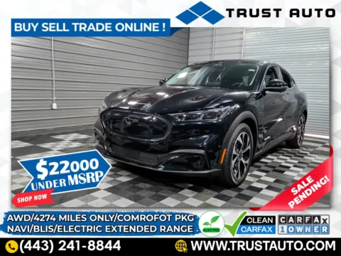 Black 2024 Ford Mustang Mach-E Select AWD Electric Extended Range SUV w/Comfot Pkg for sale in Sykesville, MD