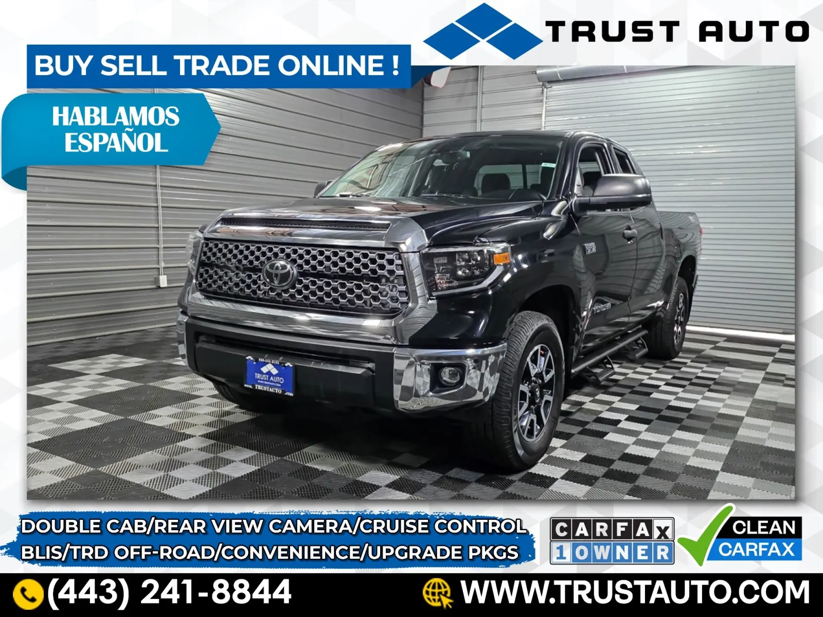 2020 Toyota Tundra SR5 4WD Double Cab 5.7L V8 Pickup Truck w/TRD Off-Road Pkg