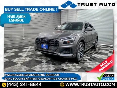 Gray 2019 Audi Q8 Prestige AWD Luxury SUV w/Adaptive Chassis Pkg for sale in Sykesville, MD