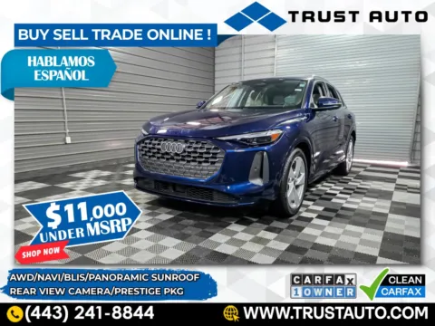 Blue 2025 Audi Q5 2.0T Prestige AWD Luxury SUV for sale in Sykesville, MD