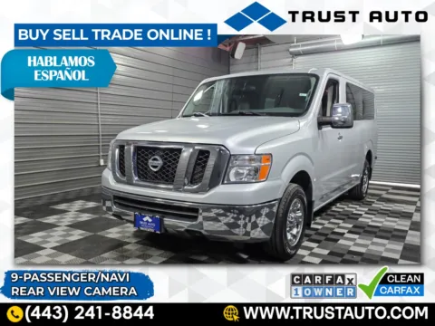 Silver 2018 Nissan NV3500 HD SV V6 9-Passenger Minivan/Van for sale in Sykesville, MD