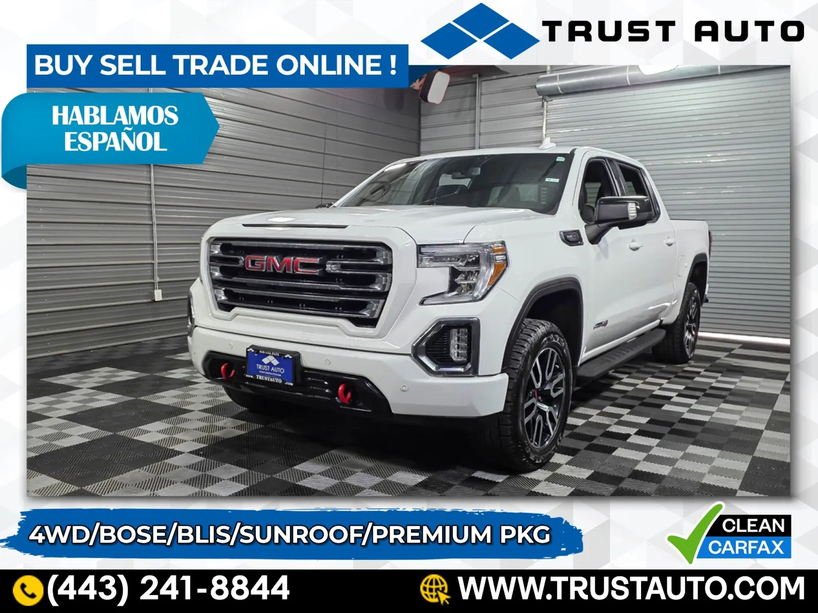 2021 GMC Sierra 1500 AT4 4WD rew Cab Pickup Truck w/Premium Pkg