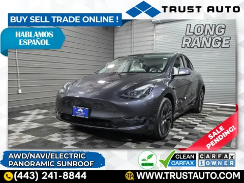 Gray 2025 Tesla Model Y Long Range AWD Electric SUV for sale in Sykesville, MD