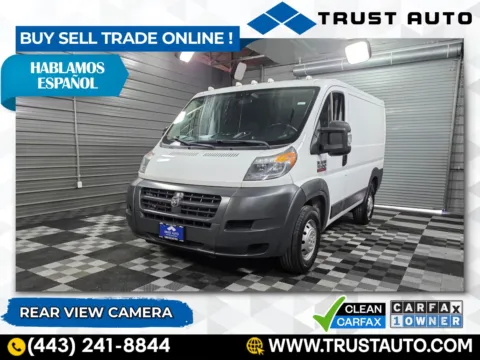White 2018 Ram ProMaster 1500 Cargo 118''WB Low Roof Minivan/Van for sale in Sykesville, MD