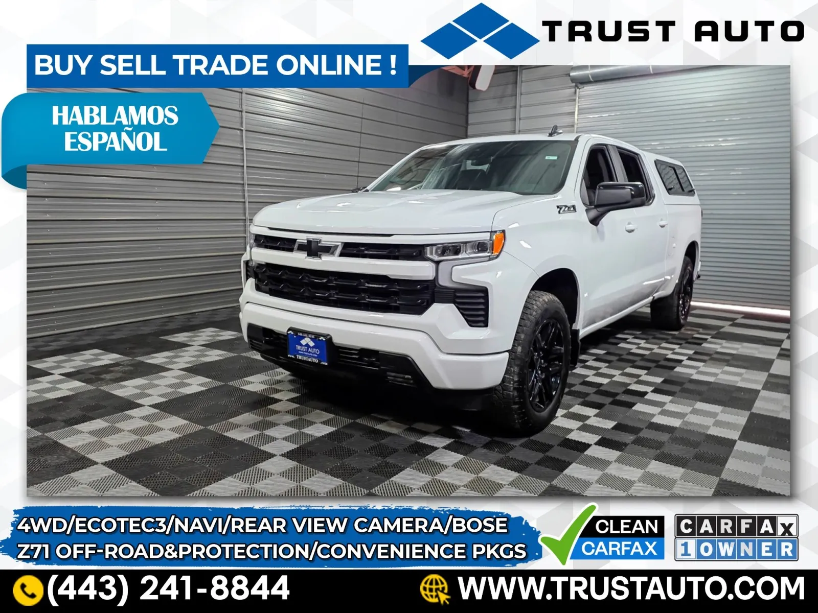 2023 Chevrolet Silverado 1500 RST RST 4WD Crew Cab 5.3L V8 Ecotec3 Pickup Truck w/Z71 Off-Road and Protection Pkg