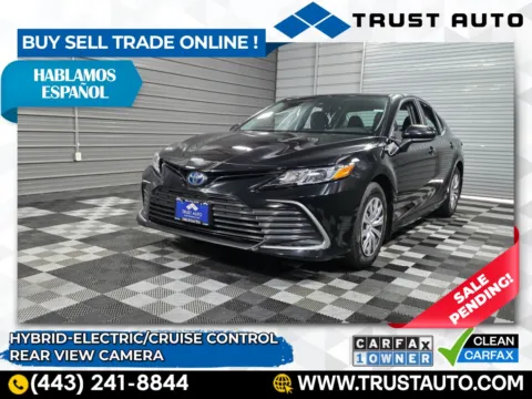Black 2024 Toyota Camry Hybrid LE Hybrid-Electric Sedan for sale in Sykesville, MD