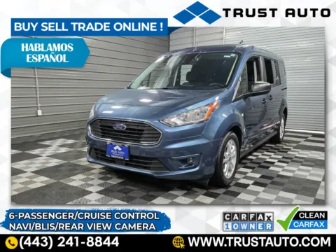 Blue 2020 Ford Transit Connect XLT LWB 6-Passenger Minivan/Van/Wagon w/Rear Liftgate for sale in Sykesville, MD