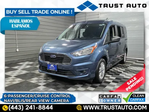 Blue 2020 Ford Transit Connect XLT LWB 6-Passenger Minivan/Van/Wagon w/Rear Liftgate for sale in Sykesville, MD