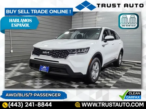 White 2023 Kia Sorento LX AWD 7-Passenger SUV for sale in Sykesville, MD