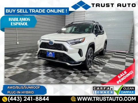 White 2022 Toyota RAV4 Prime XSE AWD Plug-In-Hybrid SUV for sale in Sykesville, MD