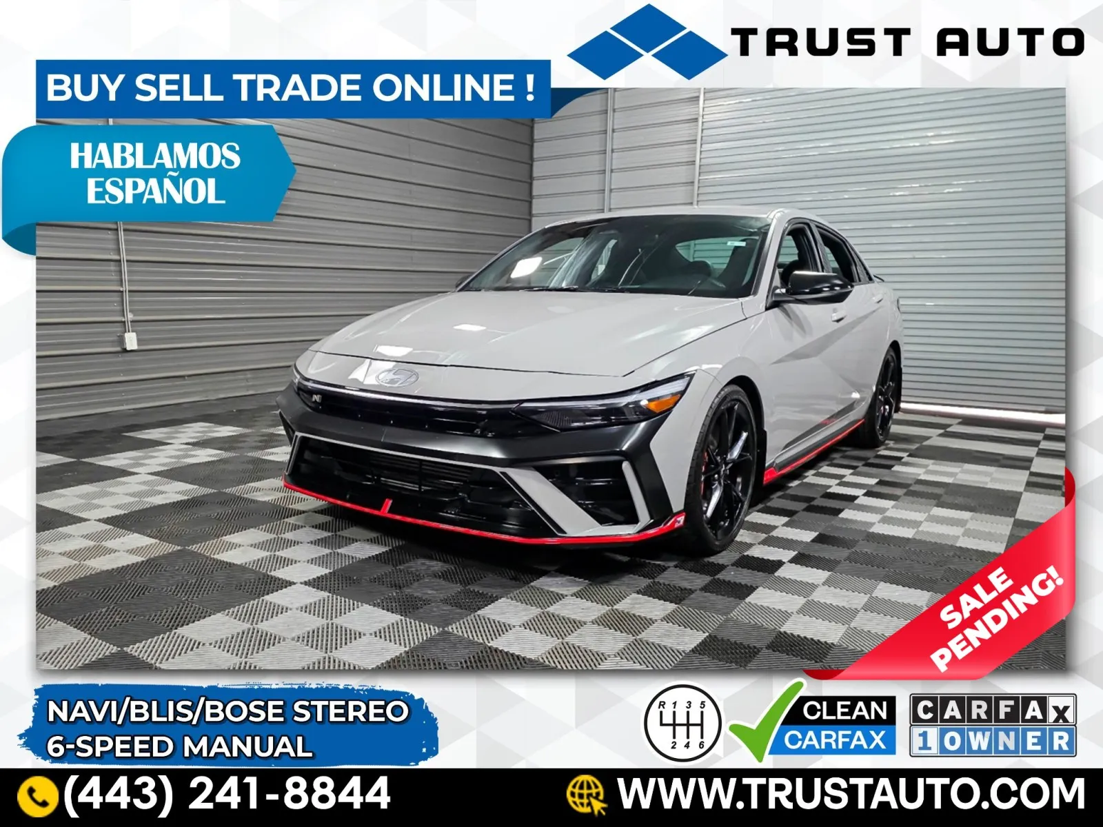 2025 Hyundai Elantra N 6-Speed Manual Sedan for sale in Sykesville, MD
