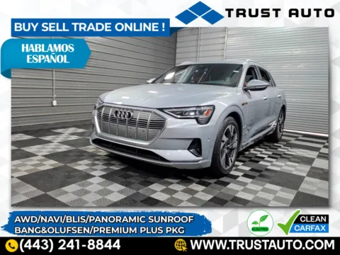 Silver 2022 Audi e-tron Premium Plus AWD Electric SUV for sale in Sykesville, MD