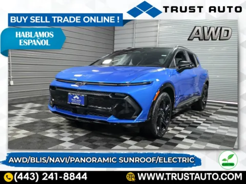 Blue 2025 Chevrolet Equinox EV RS AWD Electric SUV for sale in Sykesville, MD