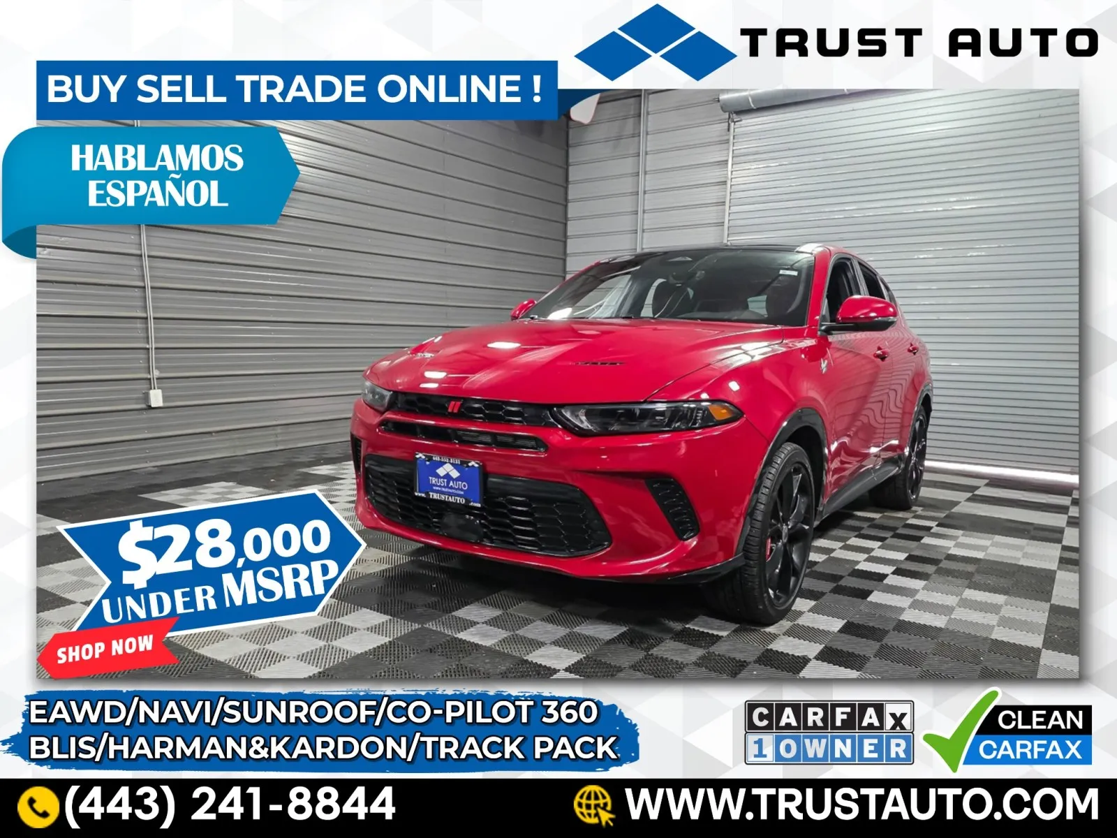 2024 Dodge Hornet R/T Plus eAWD Hybrid-Electric Luxury SUV w/Track Pack