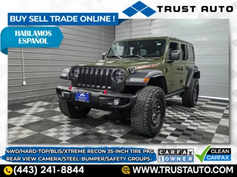 Green 2022 Jeep Wrangler Unlimited Rubicon 4WD Hard-Top SUV w/Xtreme Recon 35-Inch Tire Pkg for sale in Sykesville, MD