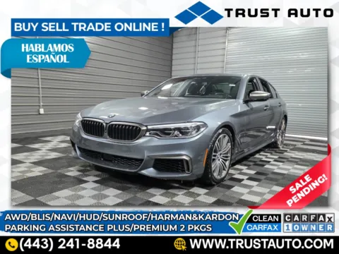 Gray 2019 BMW 5 Series M550i xDrive AWD Luxury Sedan for sale in Sykesville, MD