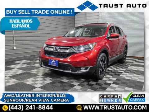 Red 2017 Honda CR-V Touring AWD SUV for sale in Sykesville, MD