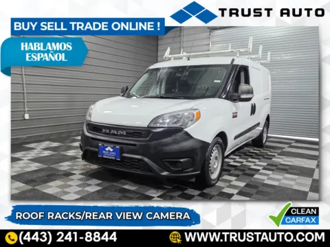 White 2020 Ram ProMaster City Tradesman Cargo Minivan/Van w/Roof Racks for sale in Sykesville, MD