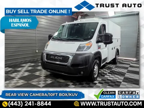 White 2019 Ram ProMaster 3500 Cutaway 136''WB 10FT Box Service/Utility/Commercial/KUV/Van for sale in Sykesville, MD