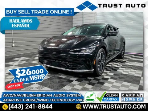 Black 2024 Kia EV6 Wind AWD Electric SUV w/Technology Pkg for sale in Sykesville, MD