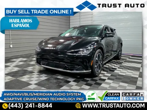 Black 2024 Kia EV6 Wind AWD Electric SUV for sale in Sykesville, MD