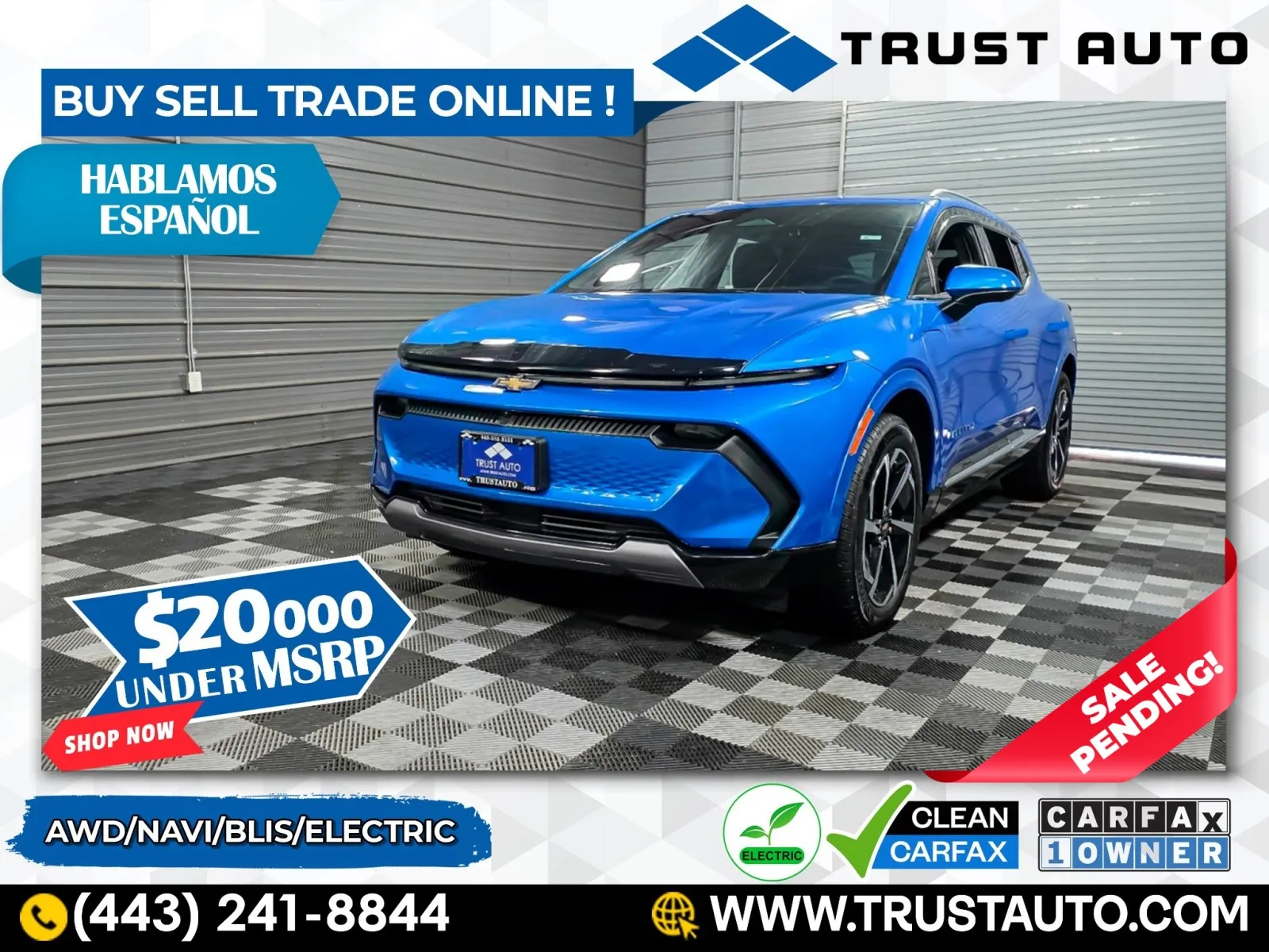 2024 Chevrolet Equinox EV LT AWD Electric SUV w/2LT for sale in Sykesville, MD