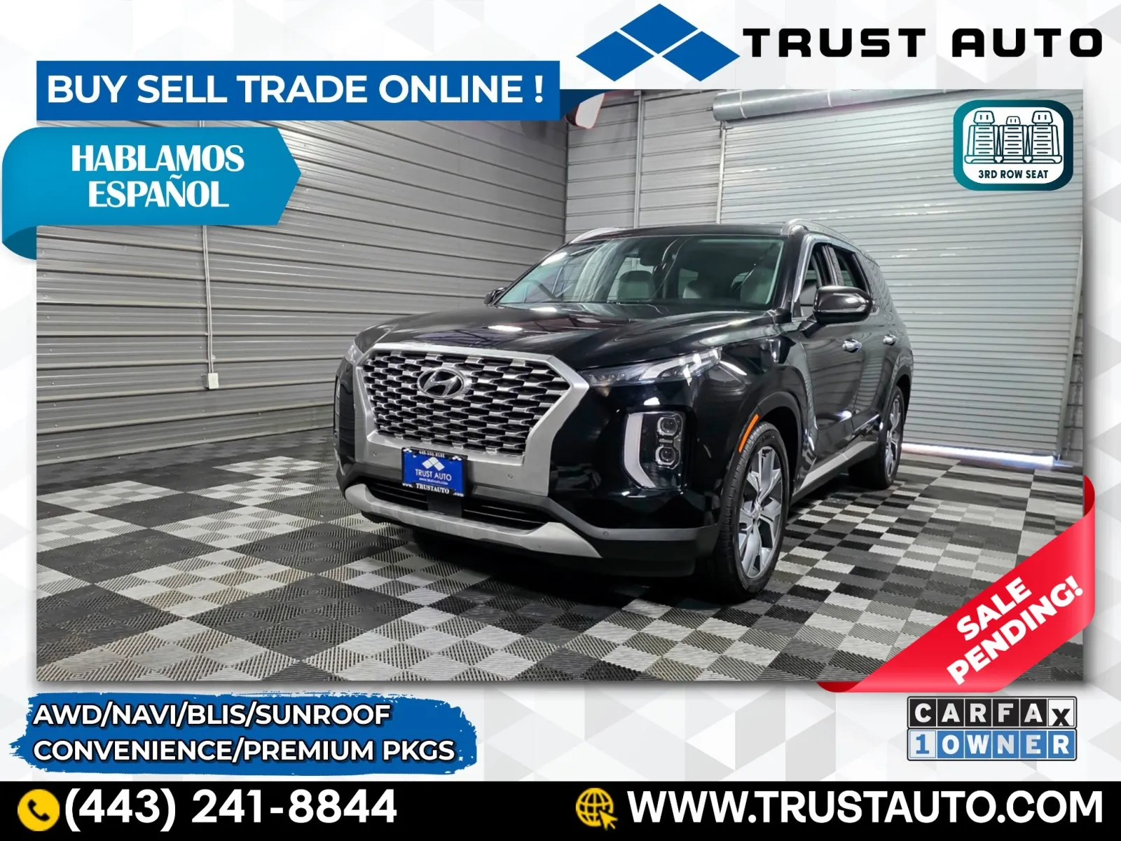 2021 Hyundai Palisade SEL AWD 7-Passenger SUV w/Convenience/Premium Pkgs for sale in Sykesville, MD