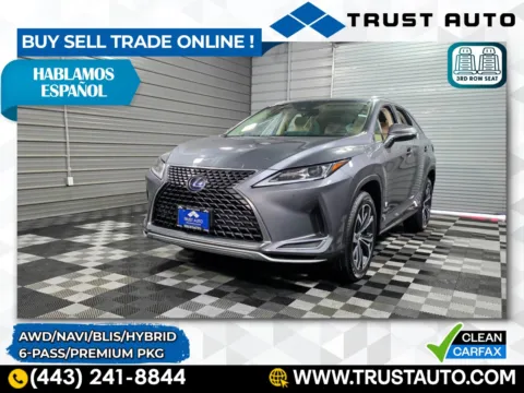Gray 2021 Lexus RX 450hL AWD Hybrid 6-Pass SUV w/Premium Pkg for sale in Sykesville, MD