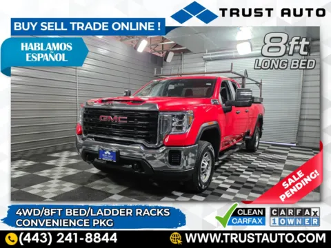 Red 2021 GMC Sierra 2500HD 4WD Double Cab 8FT Long Bed Pickup Truck for sale in Sykesville, MD