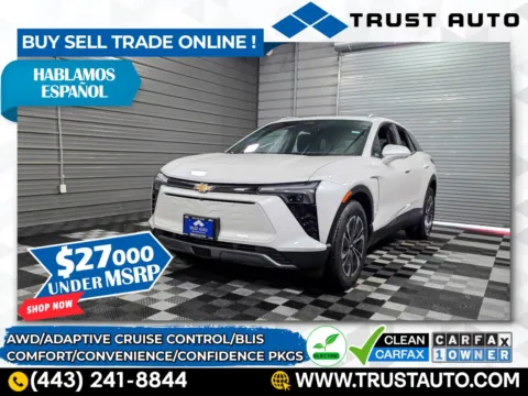 White 2024 Chevrolet Blazer EV LT AWD Electric 4-Door SUV w/Comfort/Convenience Pkg for sale in Sykesville, MD