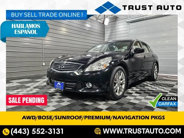 Used 2012 INFINITI G37 x AWD Sedan w/Premium Pkg for sale in