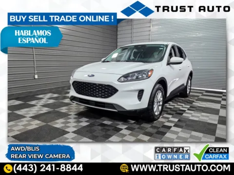 White 2021 Ford Escape SE AWD SUV for sale in Sykesville, MD