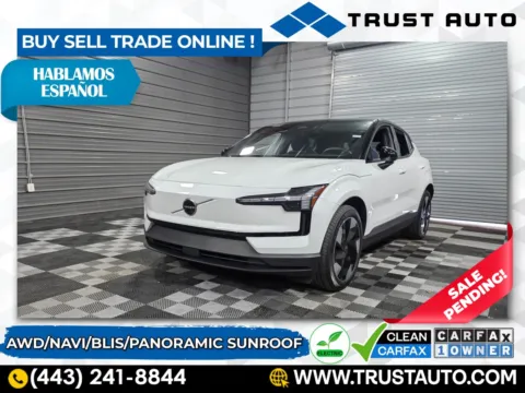 White 2025 Volvo EX30 Plus AWD Electric SUV for sale in Sykesville, MD