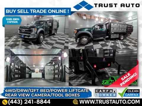 White 2021 Ford F-550 Super Duty Chassis XL 4WD DRW Regular Cab Dually 12FT Bed 7.3L V8 Godzilla Pickup T for sale in Sykesville, MD