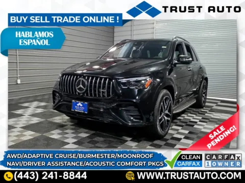 Black 2024 Mercedes-Benz GLE AMG GLE 53 AWD 4MATIC SUV w/Driver Assistance Pkg for sale in Sykesville, MD