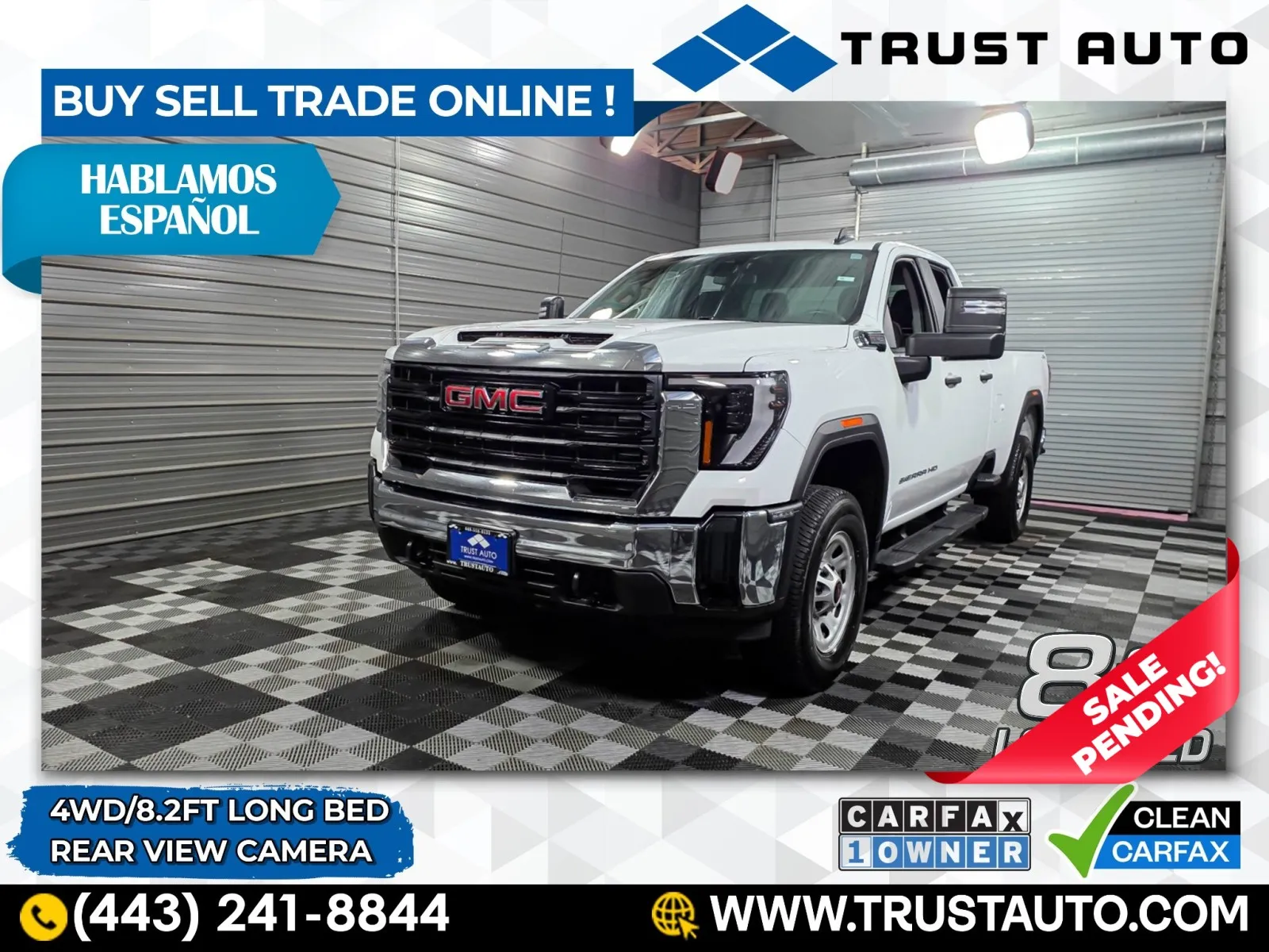 2024 GMC Sierra 3500HD Pro 4WD Double Cab 8.2FT Long Bed Pickup Truck for sale in Sykesville, MD