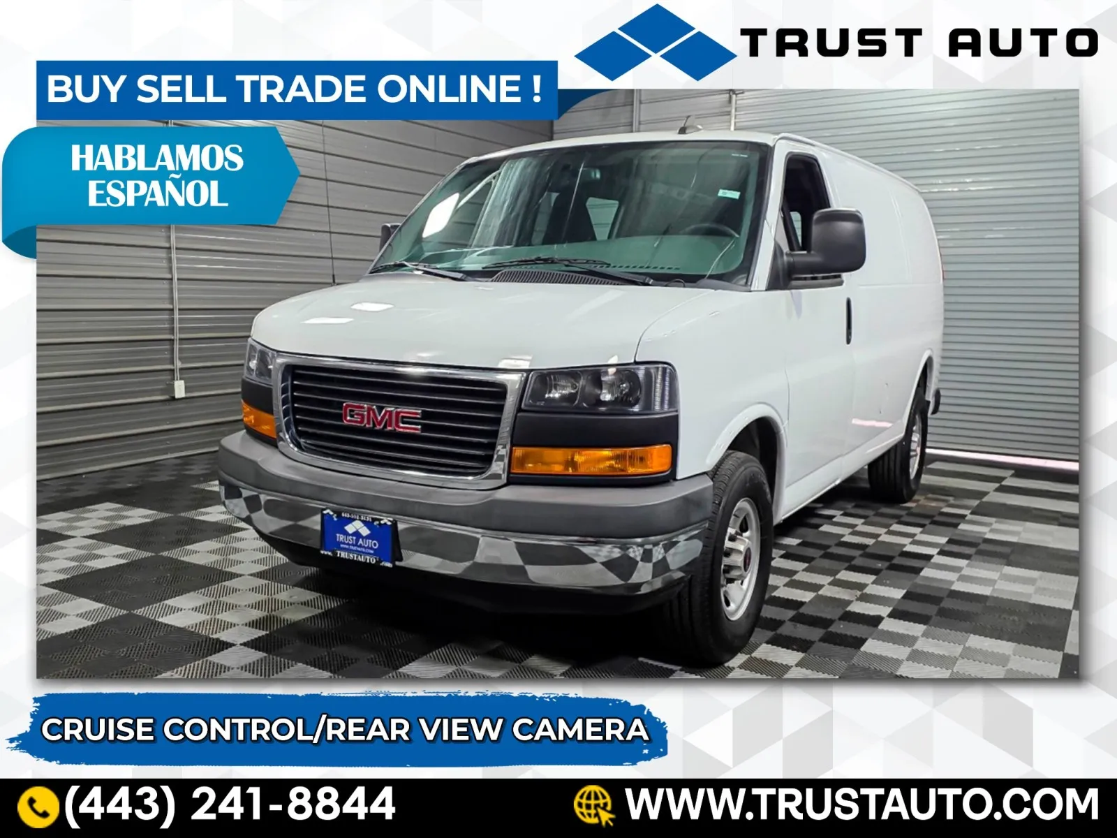 White 2020 GMC Savana 2500 Cargo Low Roof 135''WB Cargo Minivan/Van for sale in Sykesville, MD