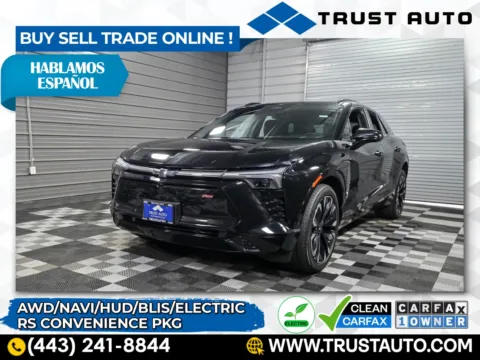 Black 2024 Chevrolet Blazer EV eAWD RS Electric Luxury SUV for sale in Sykesville, MD