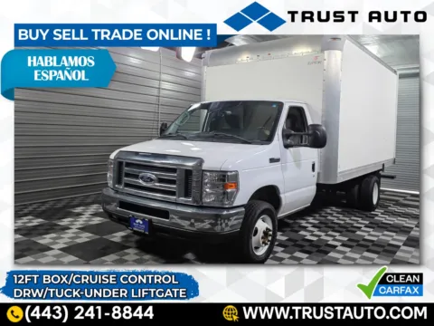 White 2019 Ford E-Series E-450 Cutaway DRW 158''WB Dually 12FT Box Commercial Supreme Truck for sale in Sykesville, MD
