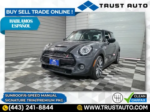 Gray 2021 MINI Hardtop Cooper S 2-Door Hardtop 6-Speed Manual Hatchback w/Signature Trim/Premium Pkg for sale in Sykesville, MD
