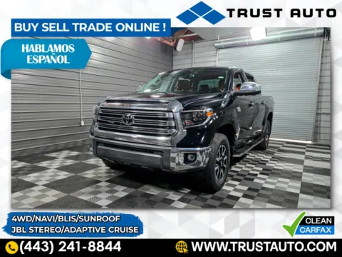 Black 2020 Toyota Tundra 1794 Edition 4WD CrewMax Pickup Truck for sale in Sykesville, MD