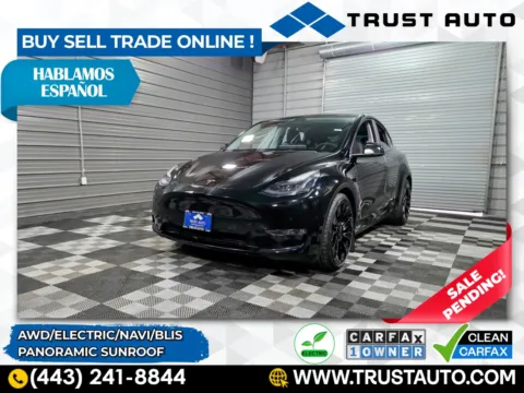 Black 2021 Tesla Model Y Performance AWD Electric SUV w/Full Self-Driving Capability for sale in Sykesville, MD