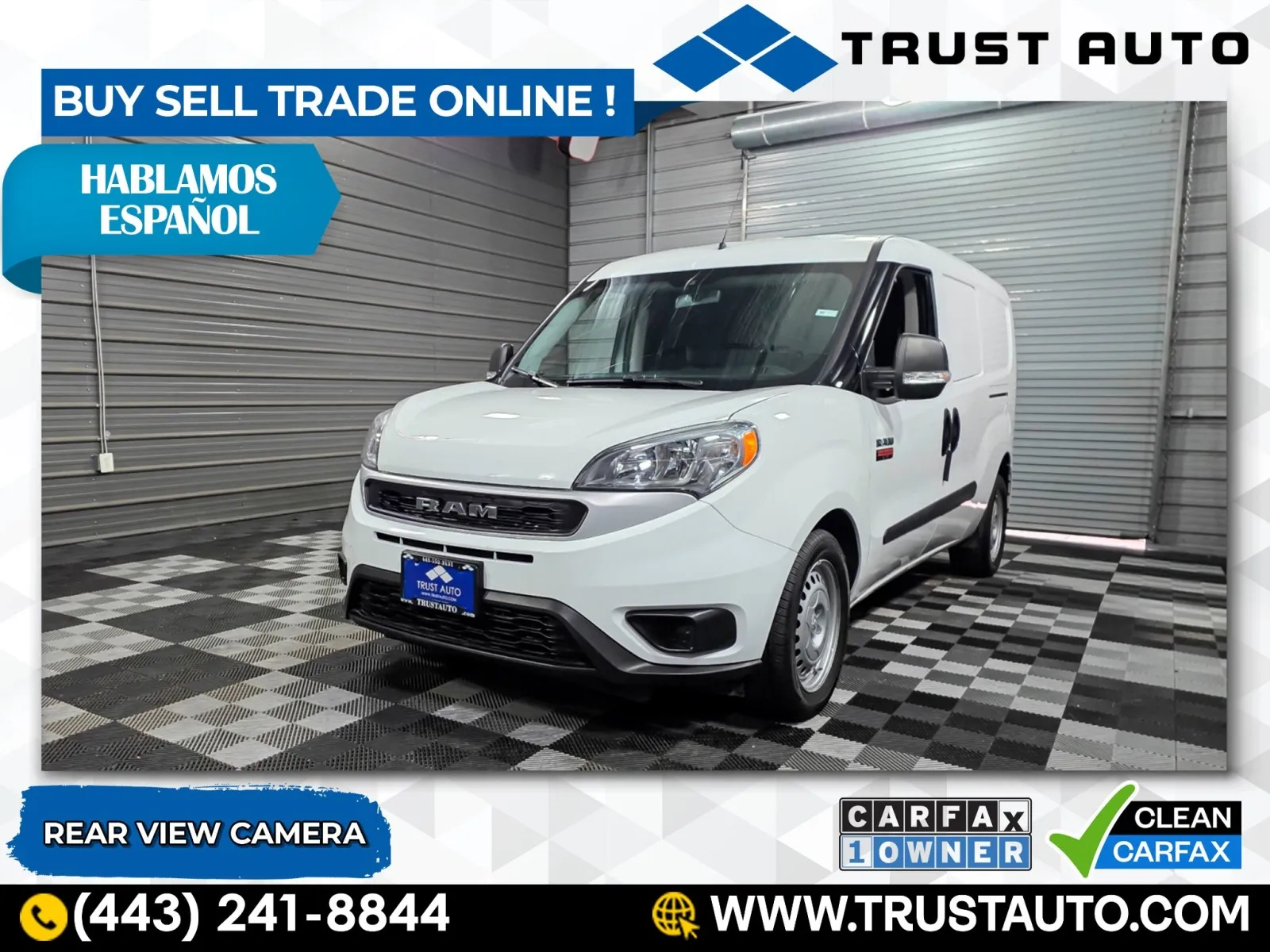 White 2022 Ram ProMaster City Cargo Tradesman Minivan/Van for sale in Sykesville, MD