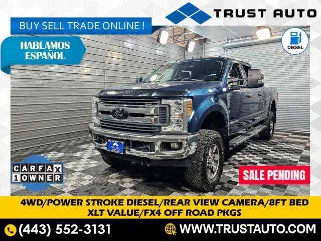 2018 Ford Super Duty F-350 SRW XLT 4WD Crew Cab 8FT Bed Power Stroke Diesel Pickup Truck w/Value Pkg for sale in Sykesville, MD
