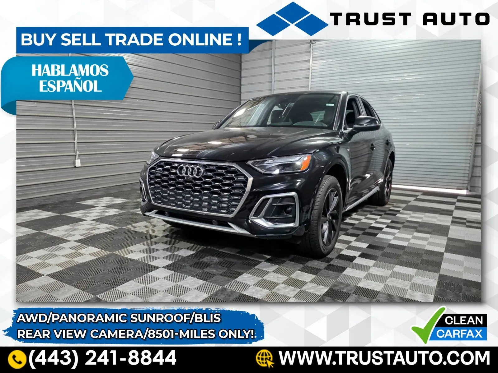 Black 2024 Audi Q5 Sportback S line Premium 45TFSI Quattro AWD SUV for sale in Sykesville, MD